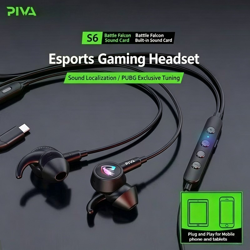 Pc Gaming Earphones - PIVA S6 Wired Gaming Earphones with