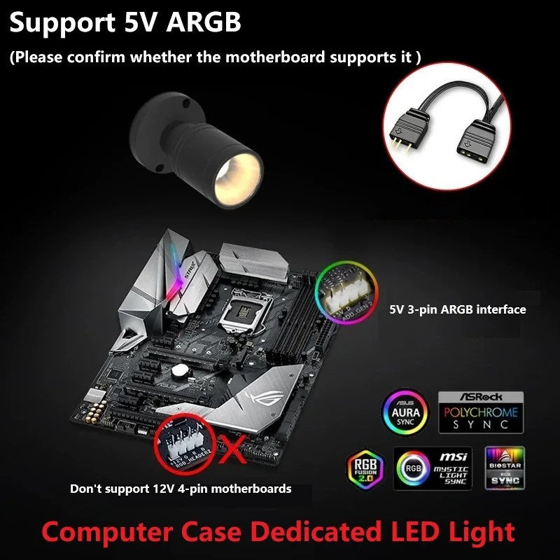 QITU 1W 3W ARGB 5V 3Pin Header - Pc Gaming Second recension och pris