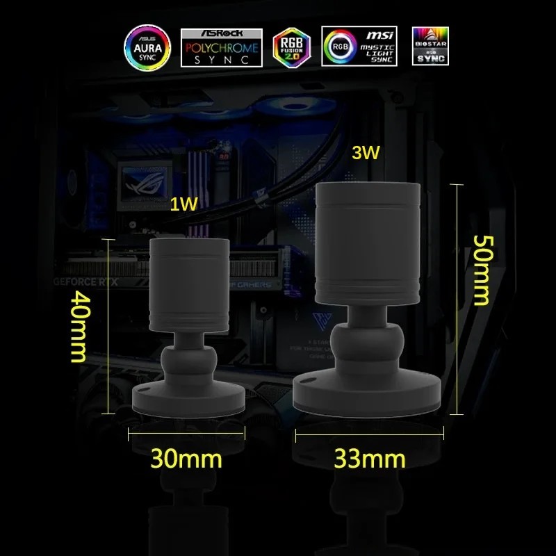 QITU 1W 3W ARGB 5V 3Pin Header - Pc Gaming Second recension och pris