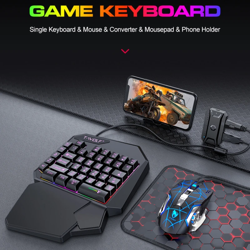 T-WOLF TF900 One Handed Keyboa - Pc Gaming Kit recension och pris