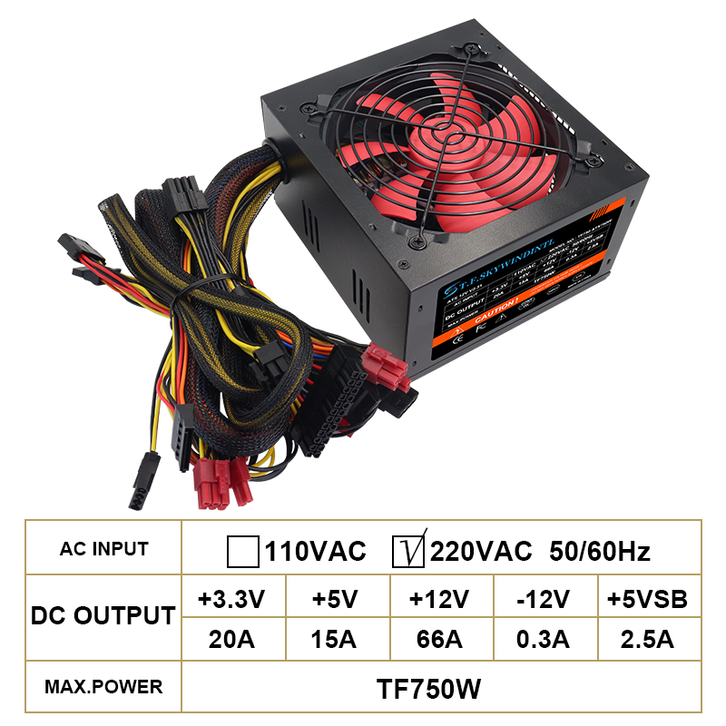 ATX 750W Gold PSU 750w Compute - Pc Unit For Gaming recension och pris