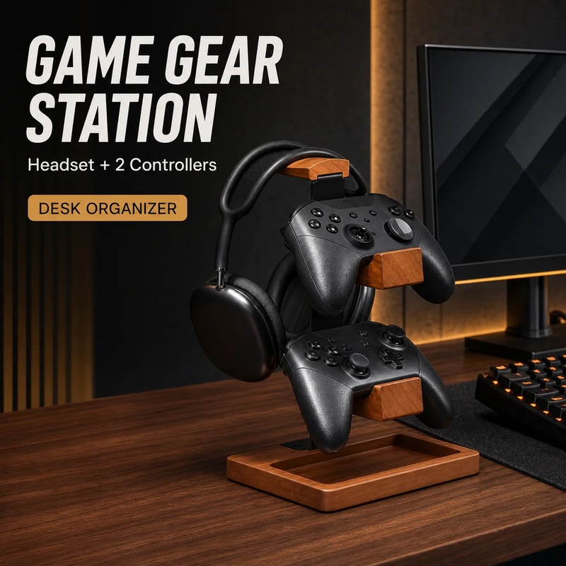 Wooden Headphone Stand Gaming  - Pc Gaming Earphones recension och pris