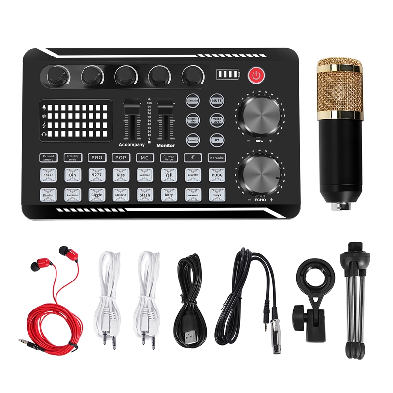 F998 Sound Card Kit,BM-800 Mic - Pc Gaming Kit recension och pris