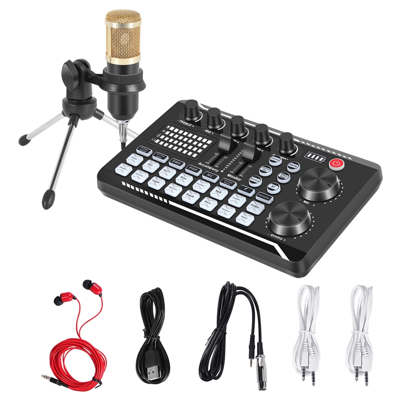 F998 Sound Card Kit,BM-800 Mic - Pc Gaming Kit recension och pris