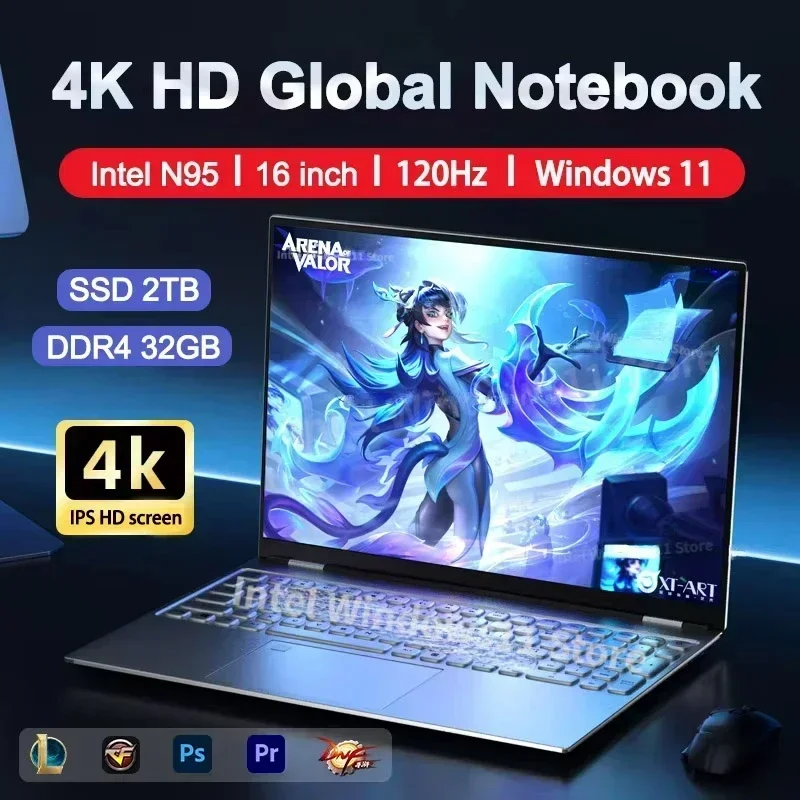 NEW  Laptop Intel N95 4K HD 12 - Pc Gaming Second recension och pris