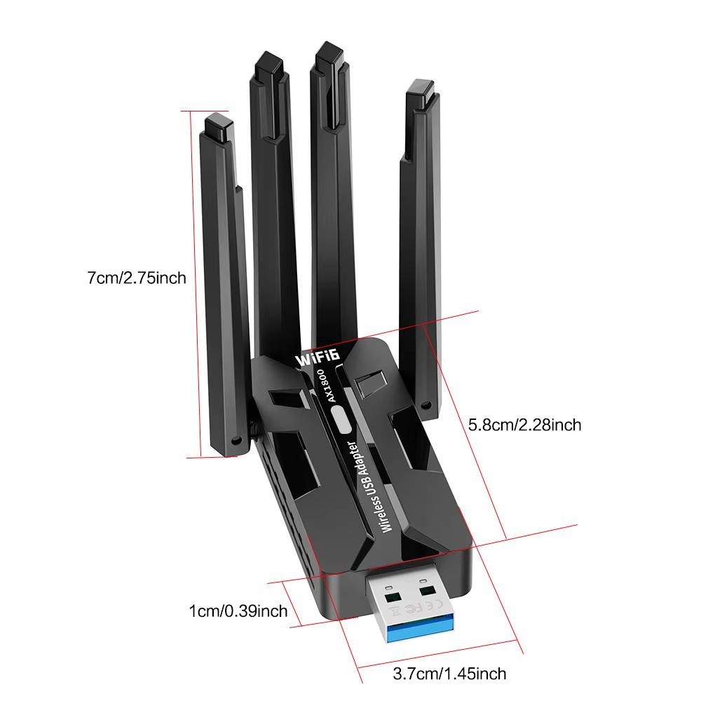 WiFi 6 USB 3 0 Adapter 1800 Mb - Pc Gaming Second recension och pris