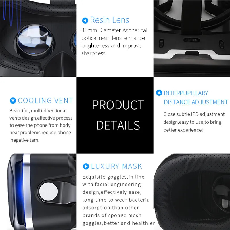 VR Shinecon 6.0 Headphone Vers - Vr Headset Pc recension och pris